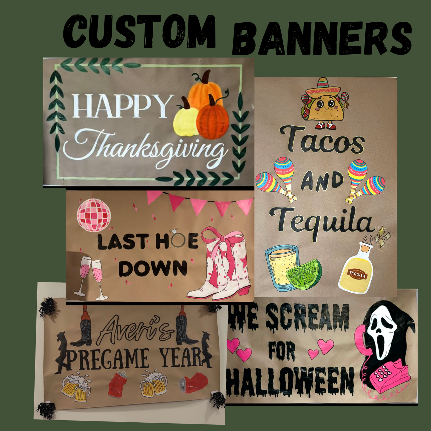 Custom Hand Painted Banners